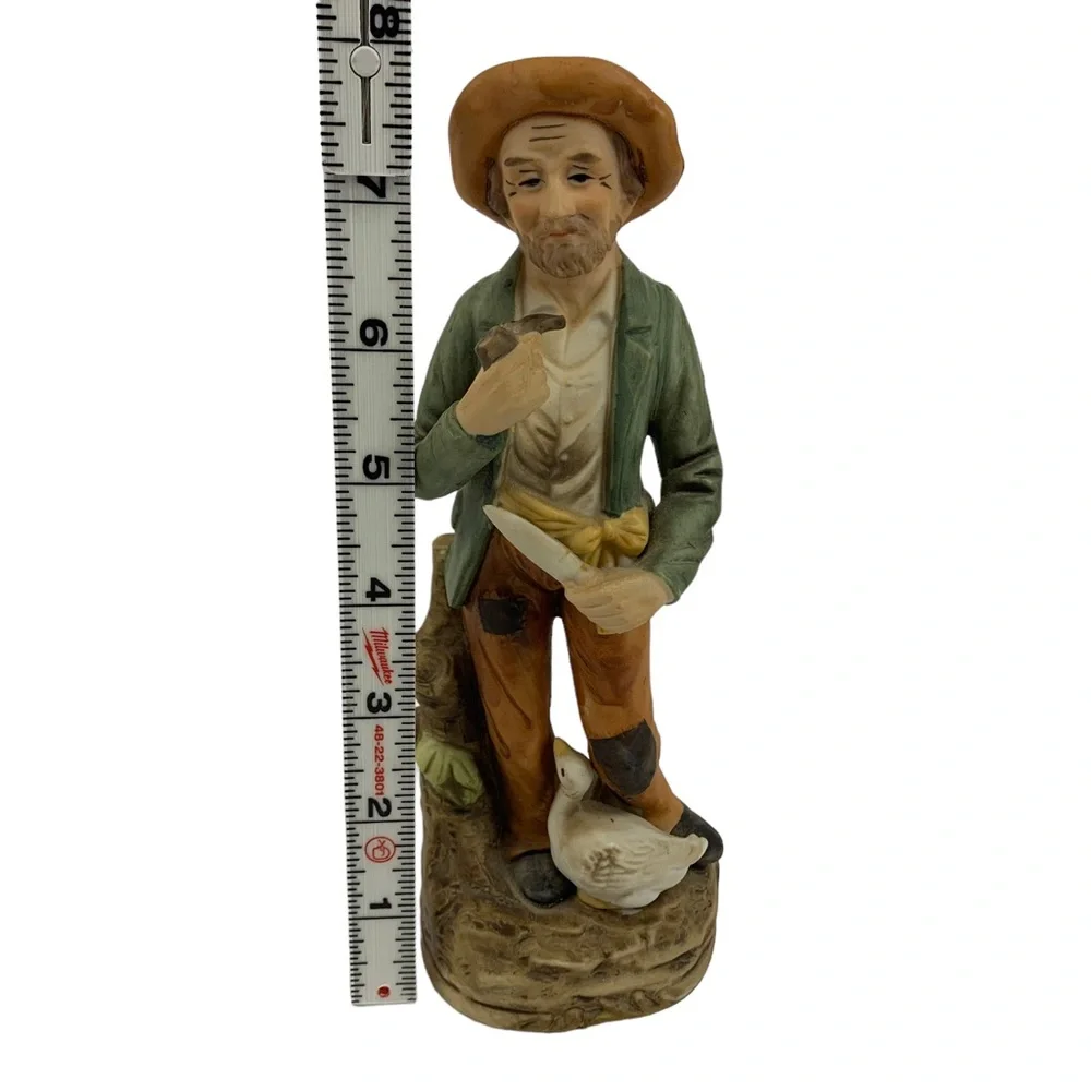 HOMCO Porcelain FIGURINE Old Man with Goose #1417